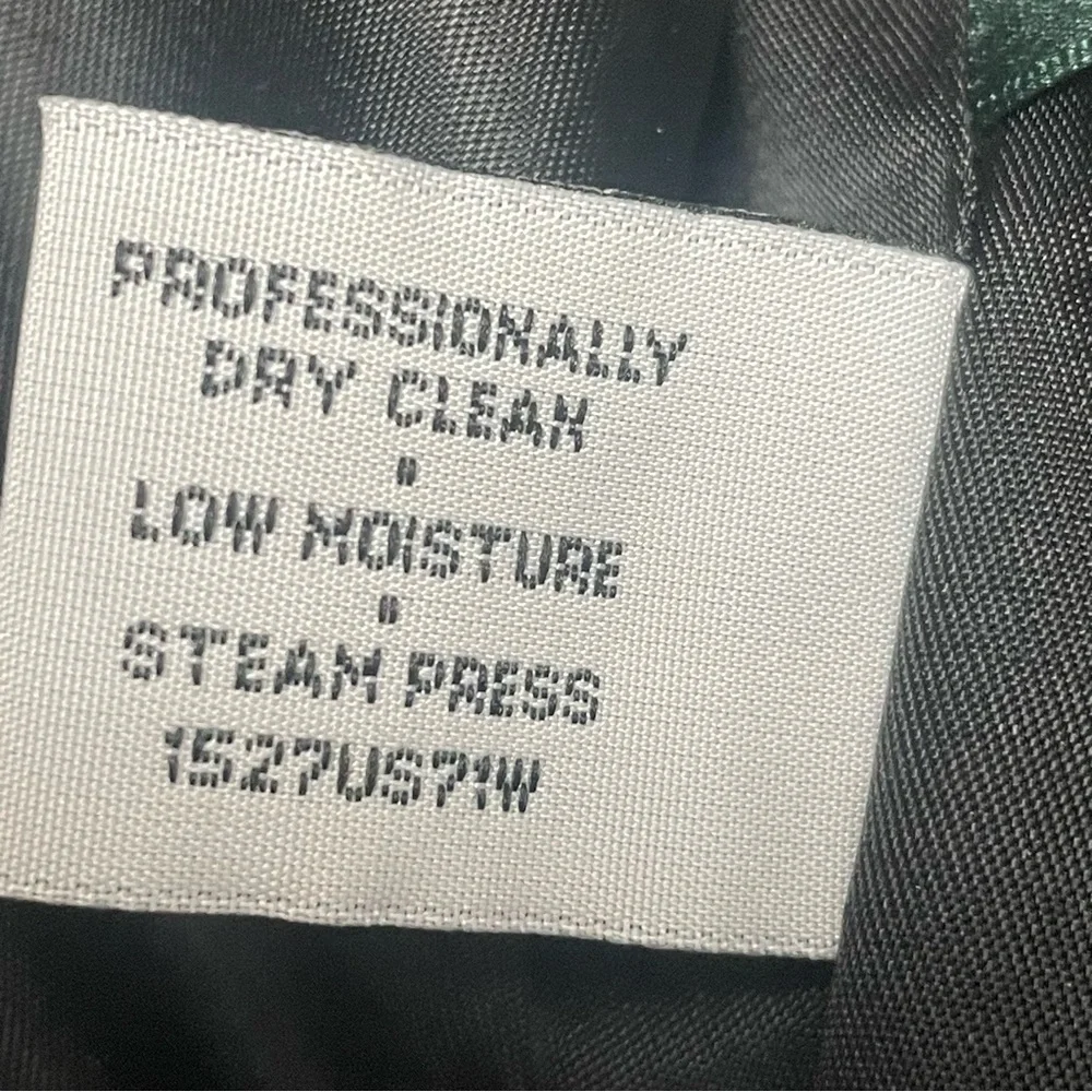 Lauren Ralph Lauren Black & White Herringbone Jacket Wool Alpaca Leather Size 4 - Picture 9 of 11